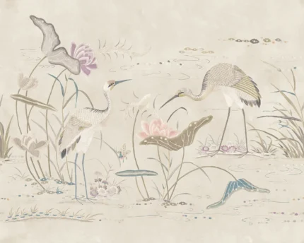 Seabirds Sandstone Botanical Mural by Sandberg