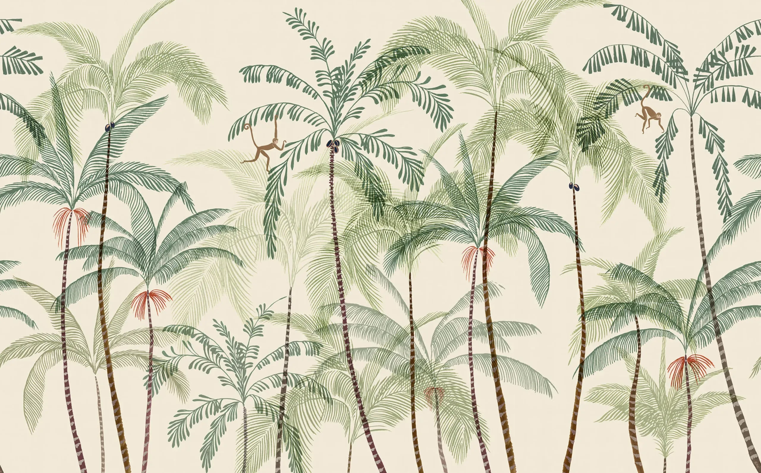 Louie Green Botanical Mural by Sandberg