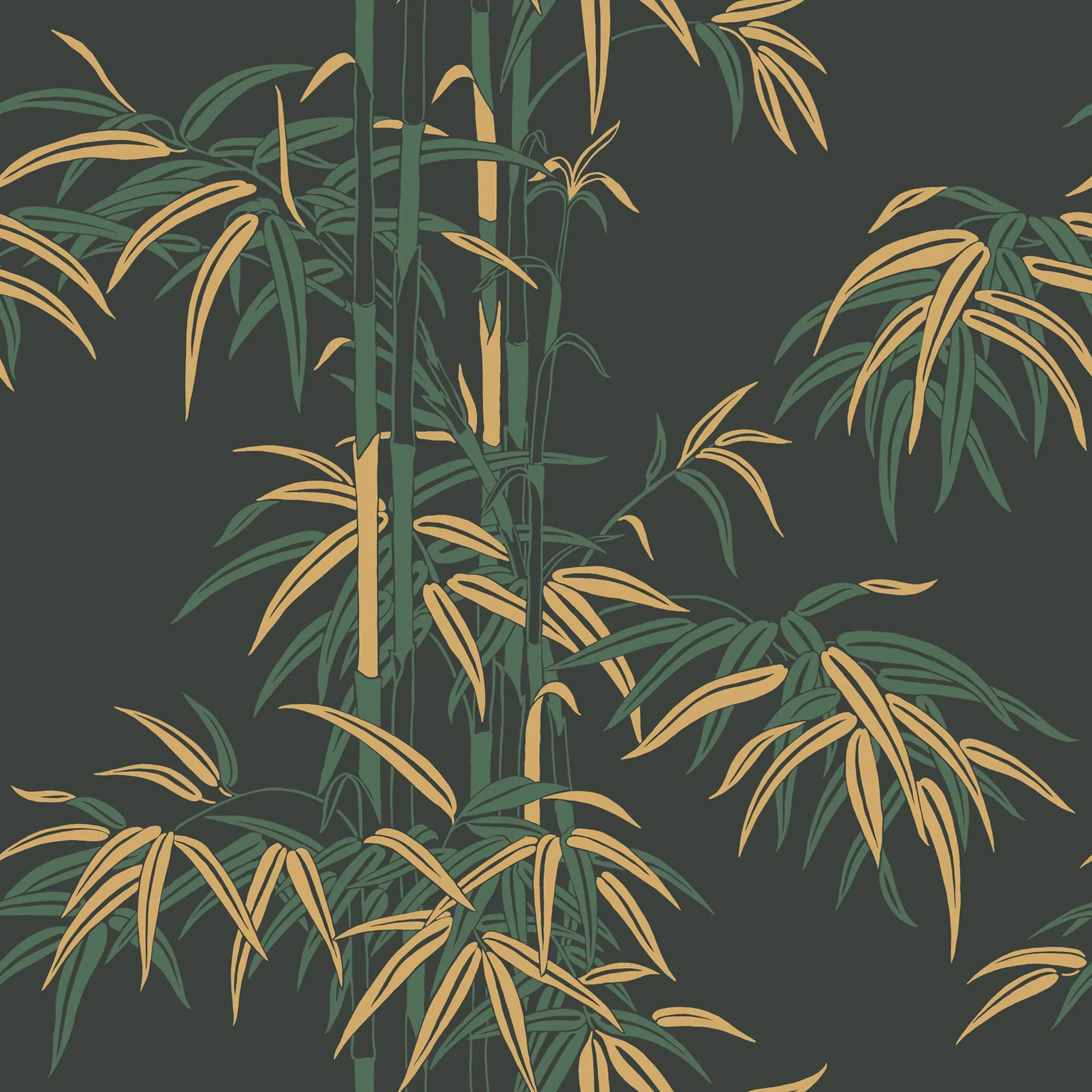 Leon Charcoal Botanical Wallpaper by Sandberg