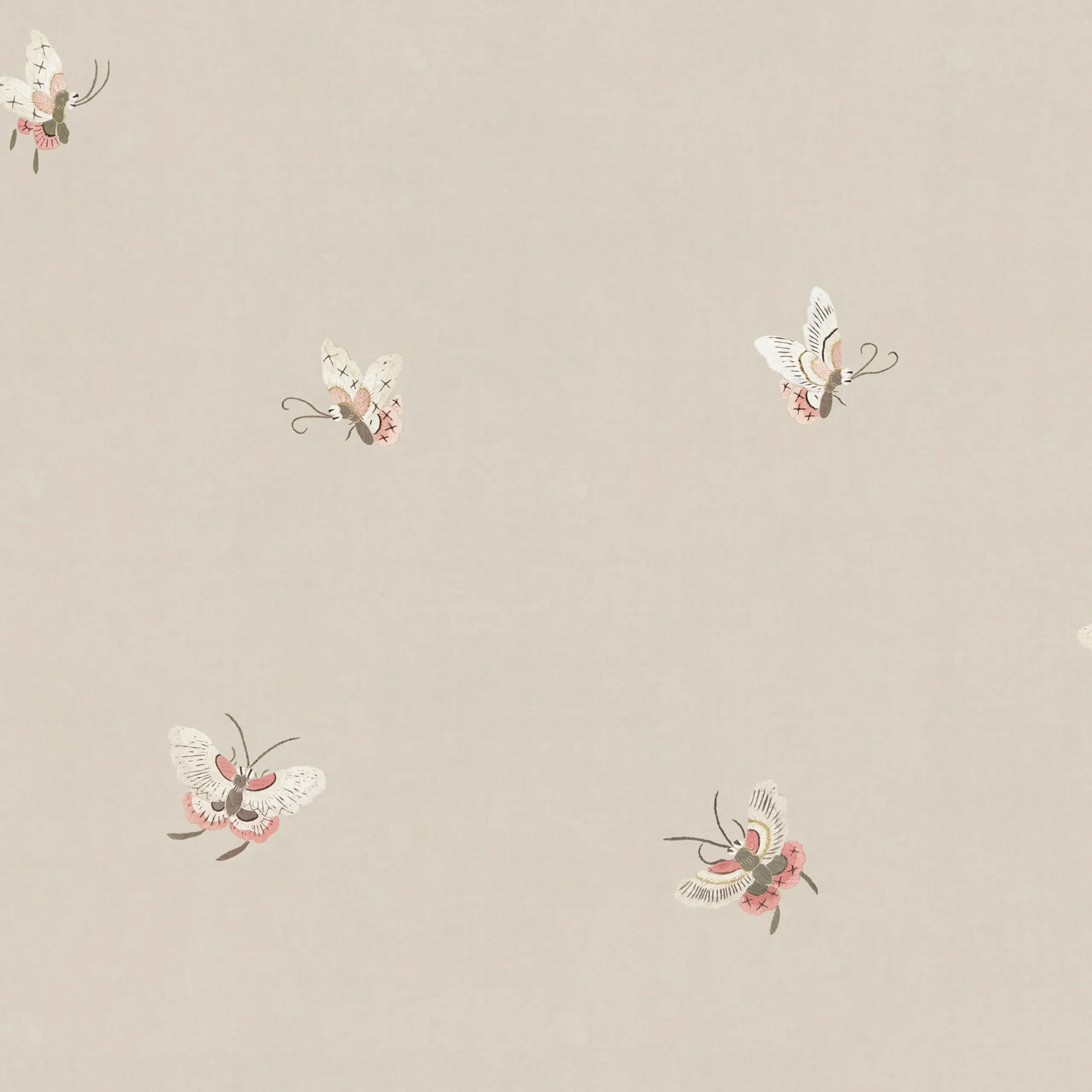 Butterflies Sandstone Playful Wallpaper by Sandberg