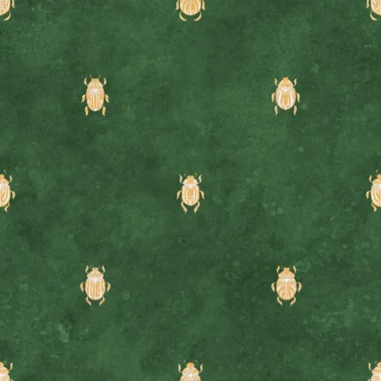 Audrey Dark Green Small Pattern Wallpaper by Sandberg