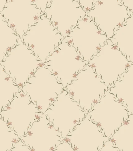 Ewa Dusty Pink Botanical Wallpaper by Sandberg