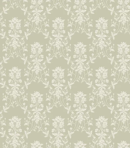 Alva Spring Green Floral Wallpaper by Sandberg