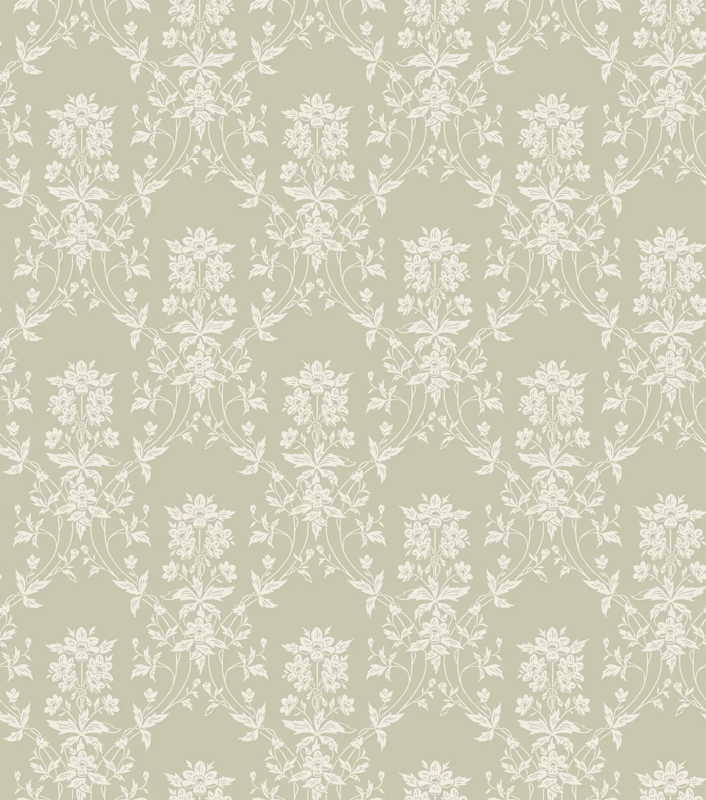 Alva Spring Green Floral Wallpaper by Sandberg