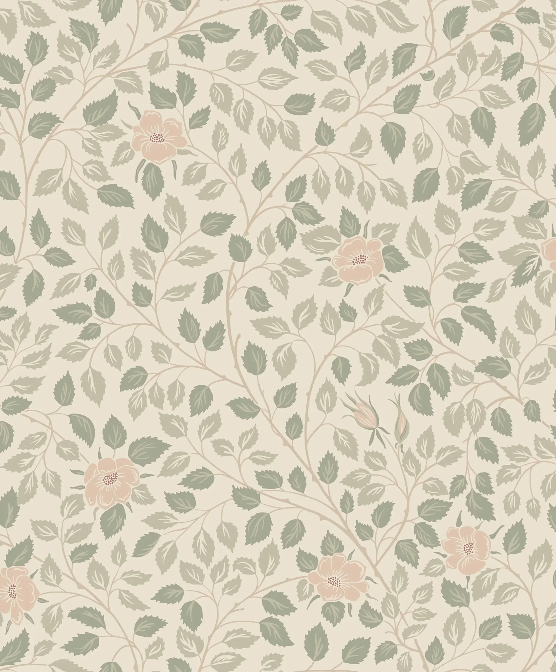 Solliden Spring Green Botanical Wallpaper by Sandberg