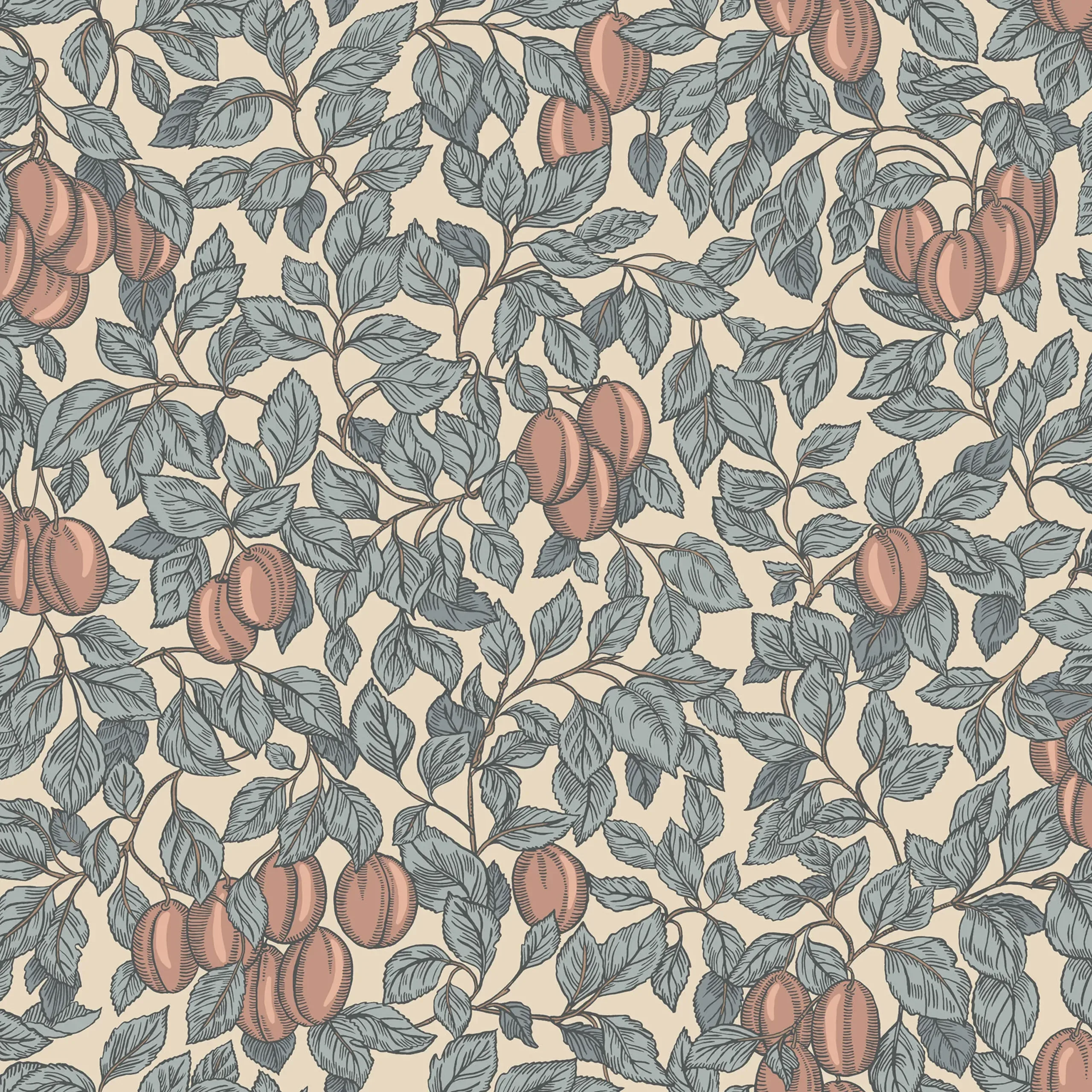 Emrik Blue Botanical Wallpaper by Sandberg