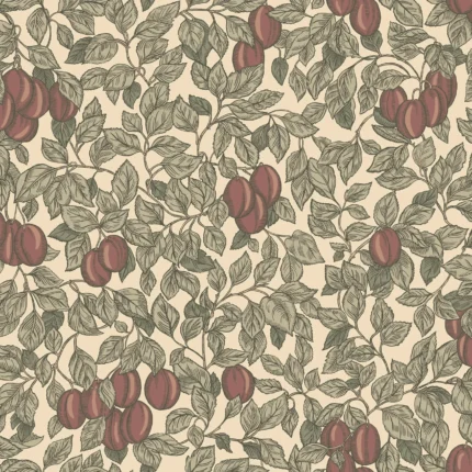 Emrik Burgundy Botanical Wallpaper by Sandberg