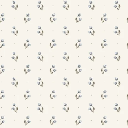 Siv Misty Blue Floral Wallpaper by Sandberg