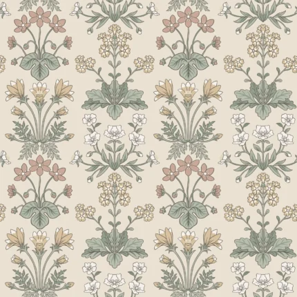Maj Sandstone Floral Wallpaper by Sandberg