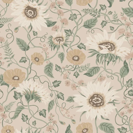 Solveig Clay Floral Wallpaper by Sandberg