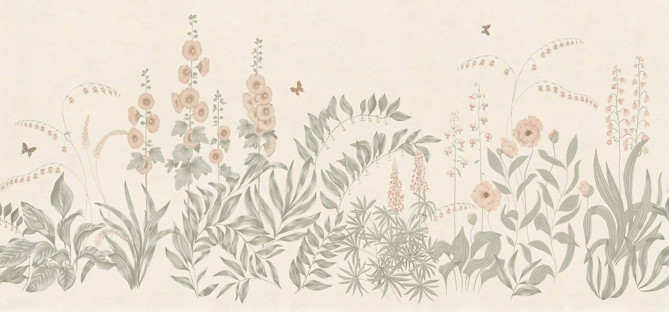 Aino Pastel Floral Mural by Sandberg
