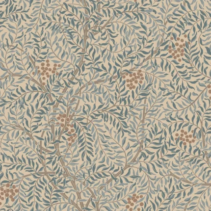 Simon Misty Blue Leaf Wallpaper by Sandberg