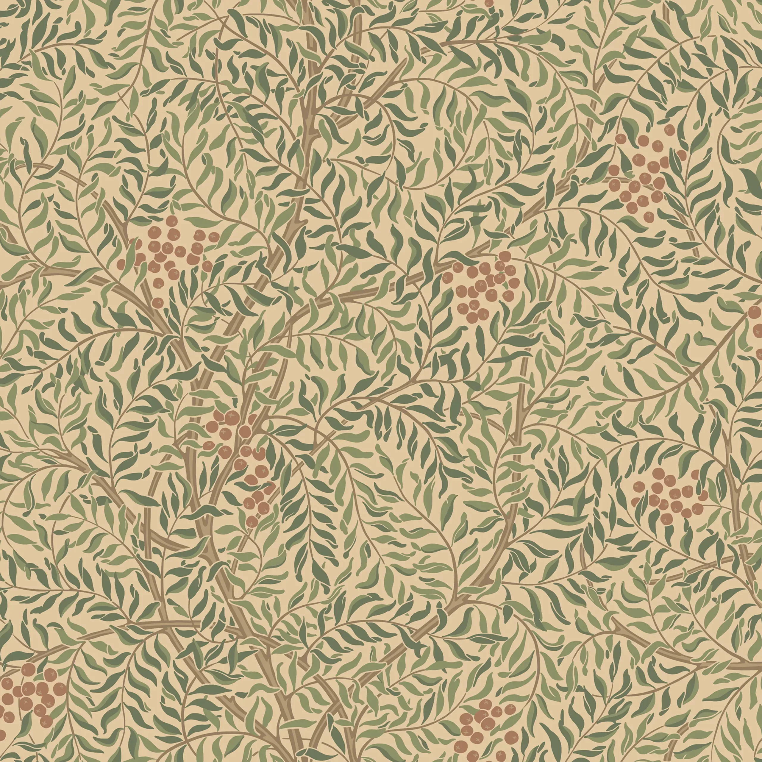 Simon Garden Green Leaf Wallpaper by Sandberg
