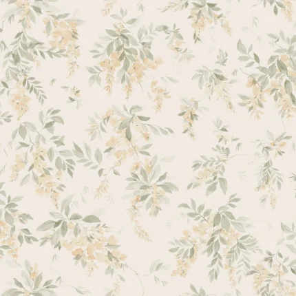 Lovisa Spring Green Floral Wallpaper by Sandberg