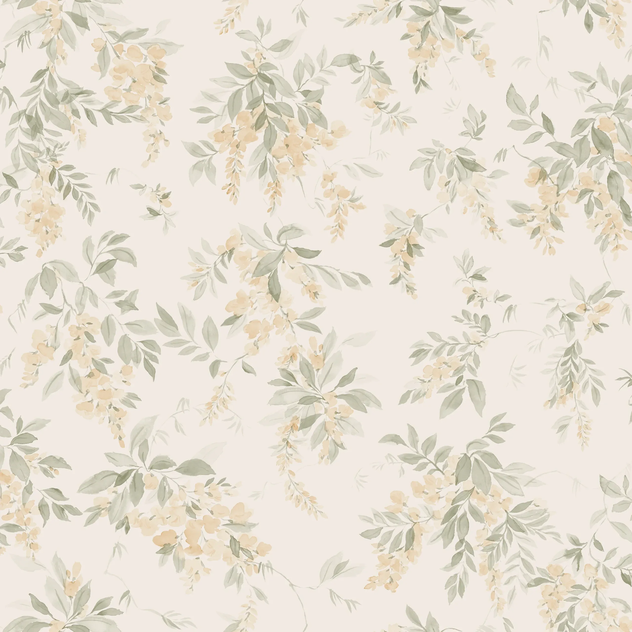 Lovisa Spring Green Floral Wallpaper by Sandberg