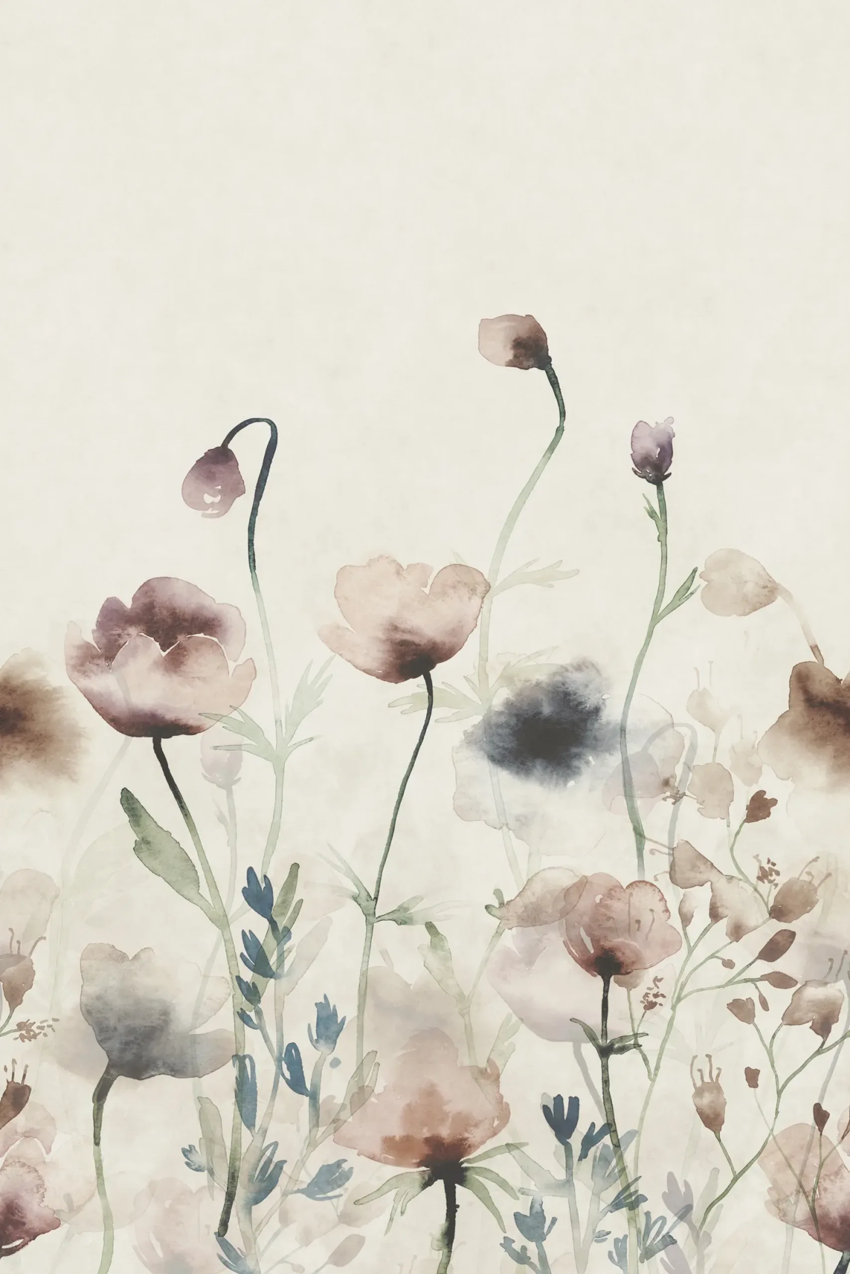 Morangen Pastel Floral Mural by Sandberg