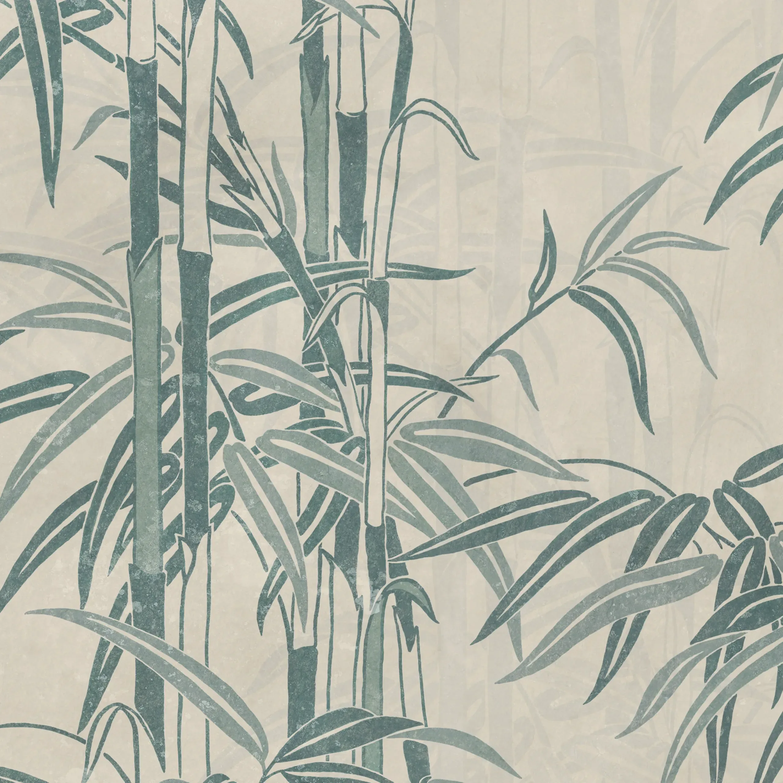 Leon Blue Botanical Mural by Sandberg
