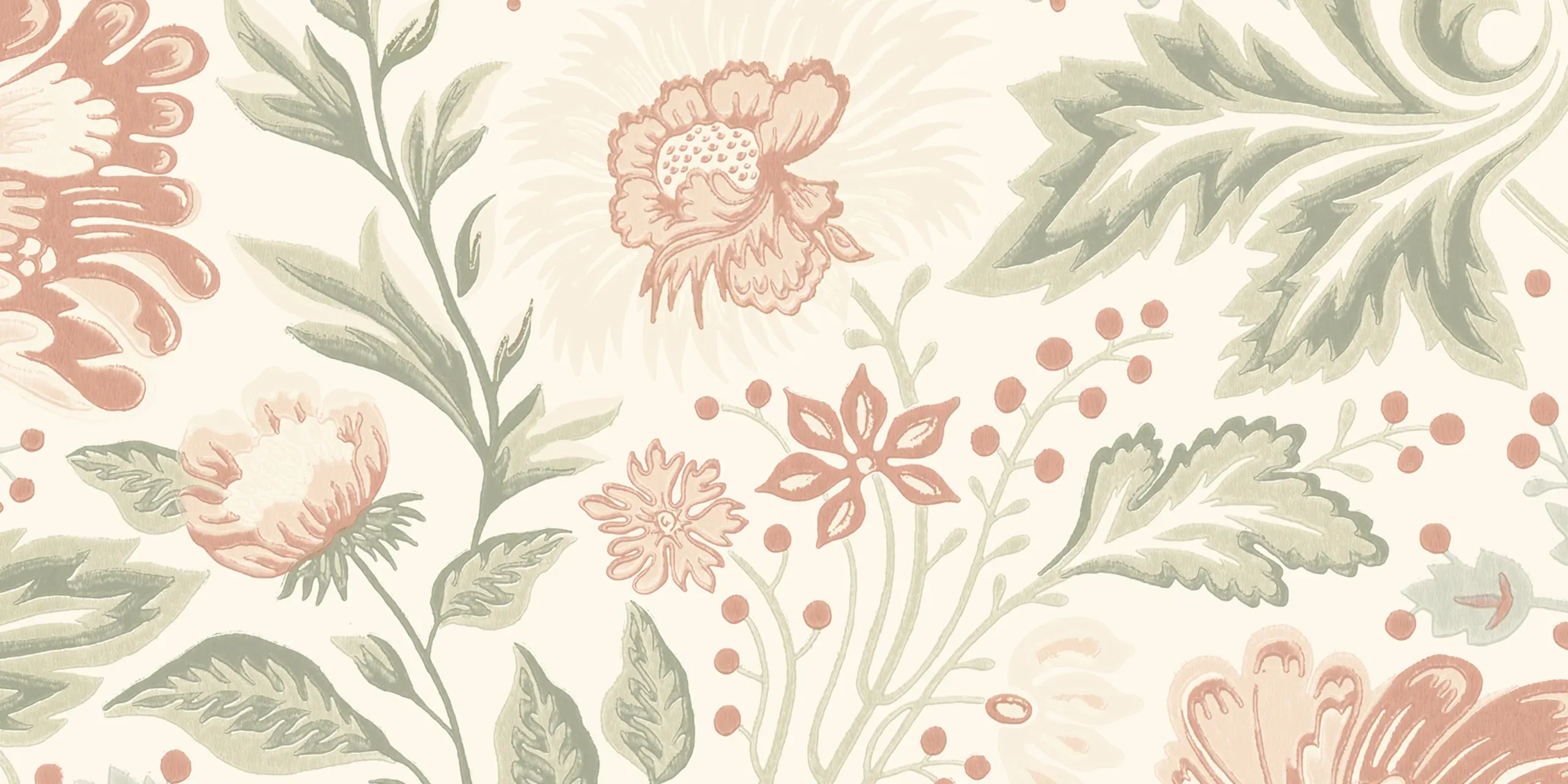 Ava Spring Floral Mural by Sandberg