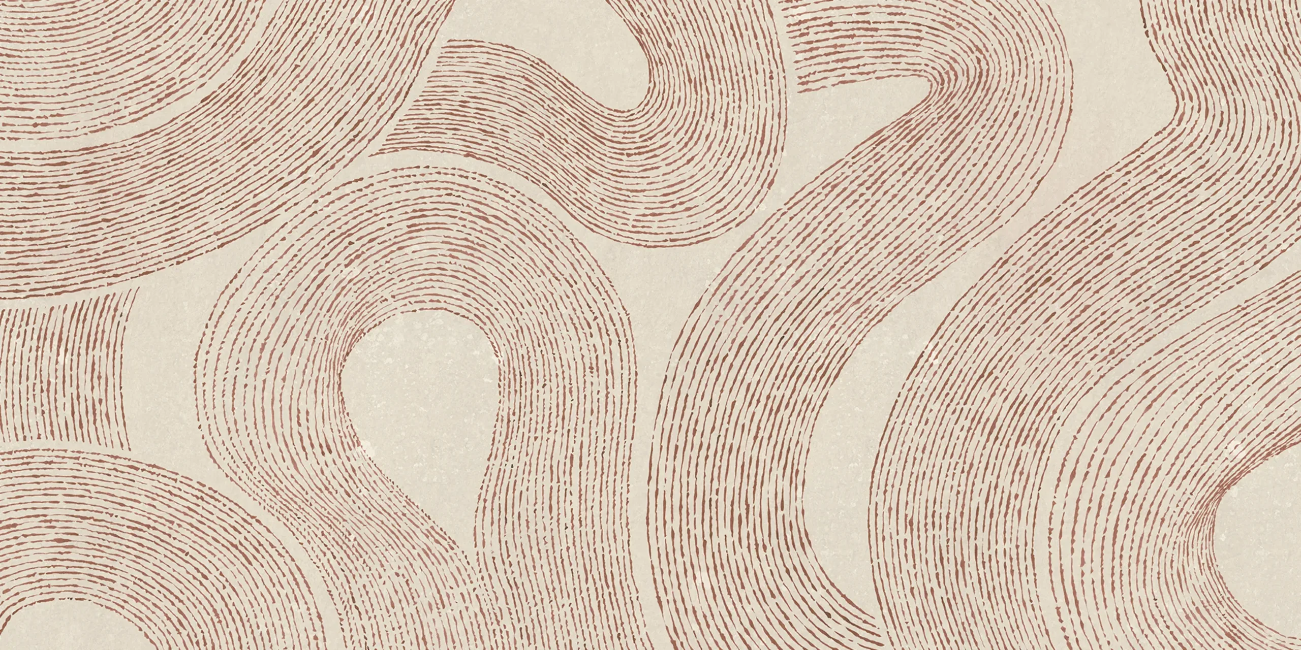 Zen Terracotta Large Pattern Mural by Sandberg