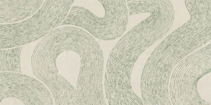 Zen Green Large Pattern Mural by Sandberg