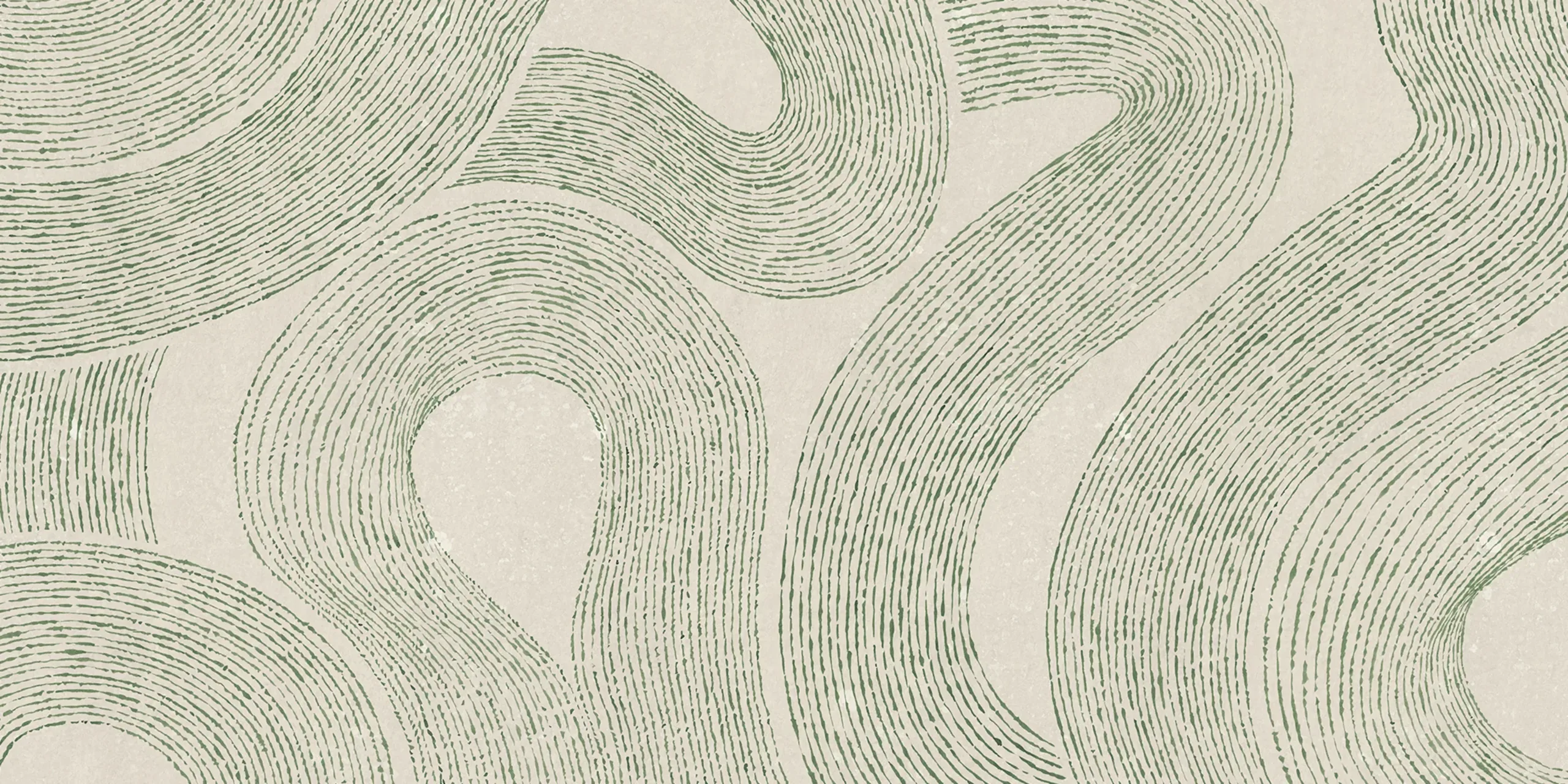 Zen Green Large Pattern Mural by Sandberg