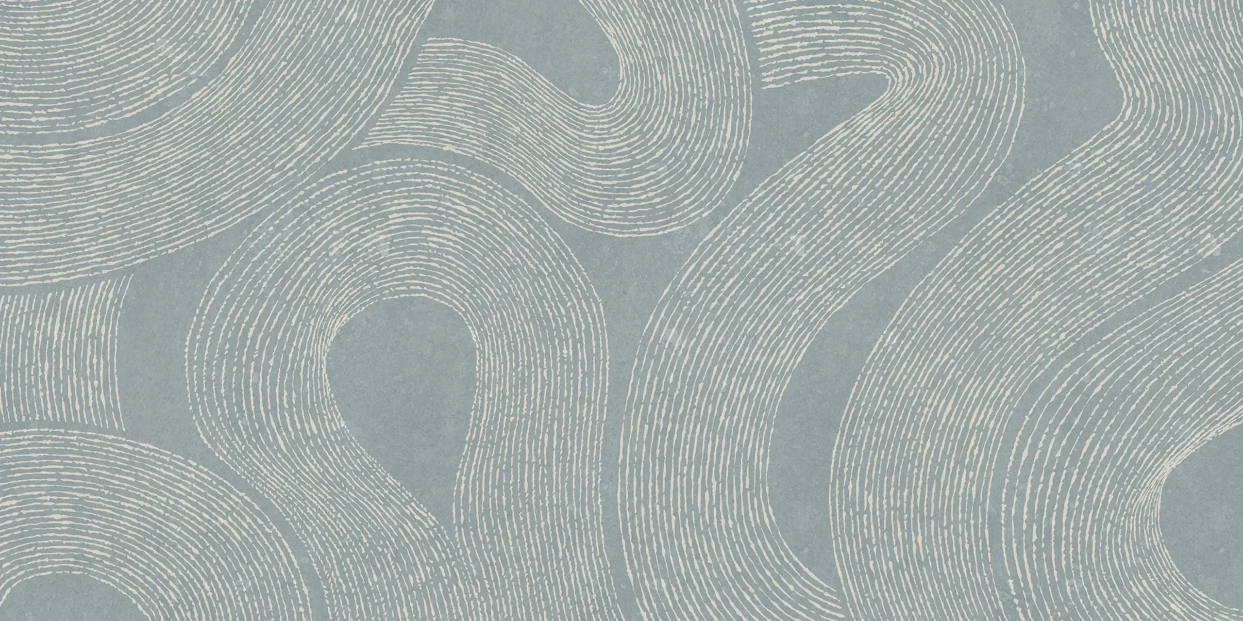 Zen Misty Blue Large Pattern Mural by Sandberg