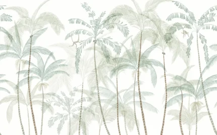 Louie Light Green Botanical Mural by Sandberg
