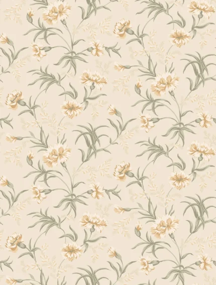 Emilie Honey Floral Wallpaper by Sandberg