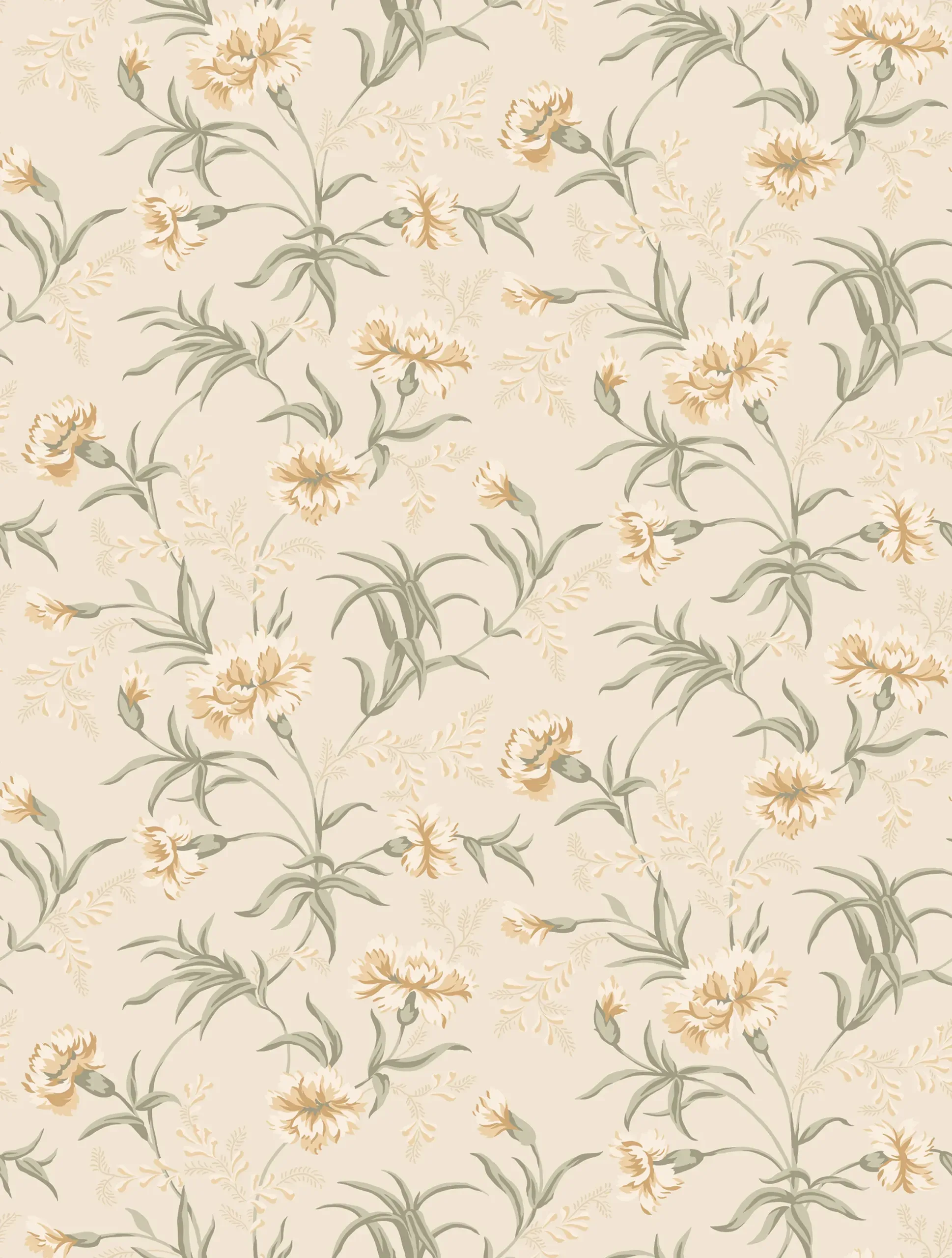 Emilie Honey Floral Wallpaper by Sandberg