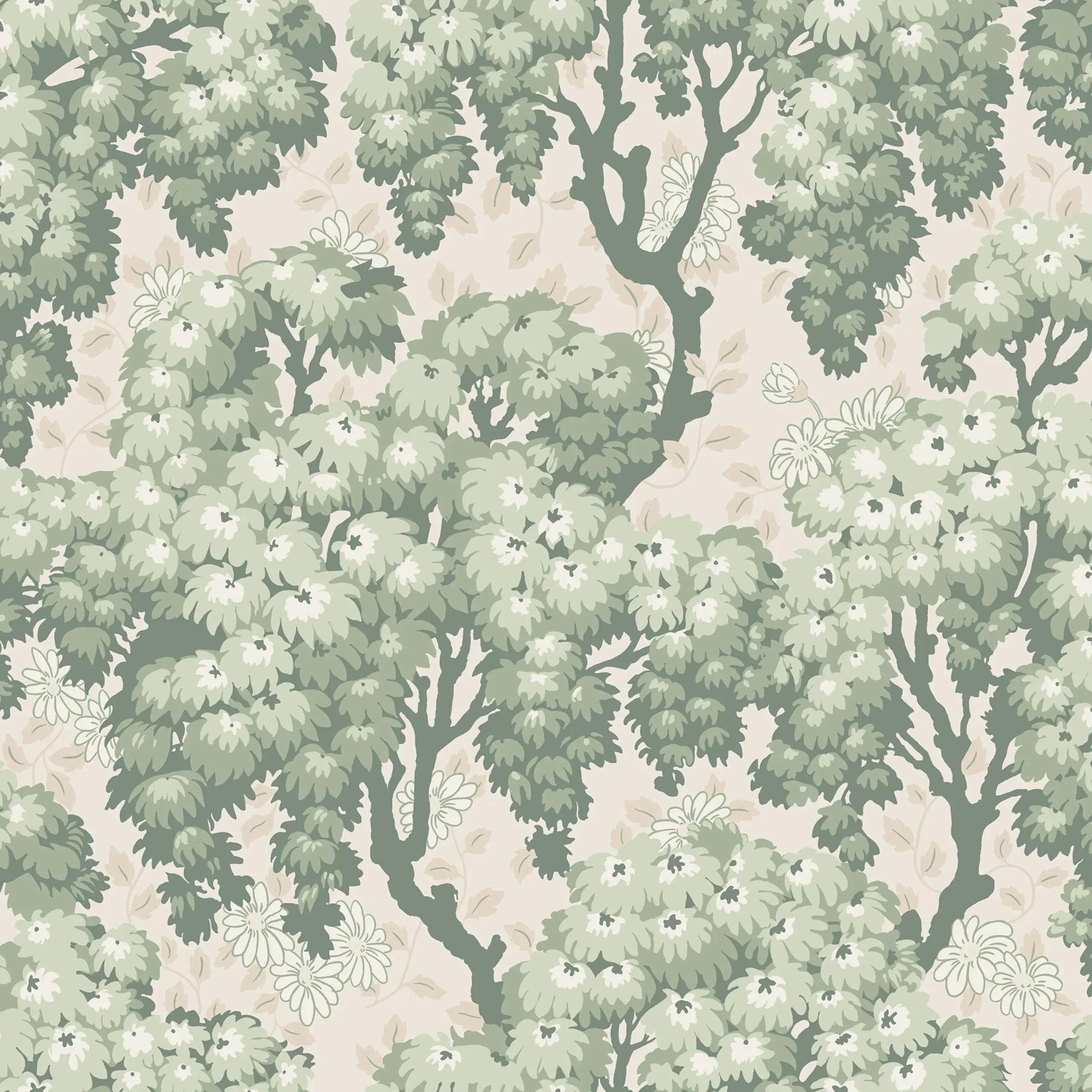 Ragnvi Green Botanical Wallpaper by Sandberg