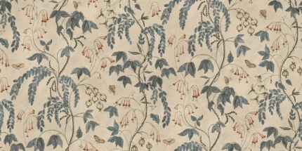 Ottilia Misty Blue Chinoiserie Mural by Sandberg
