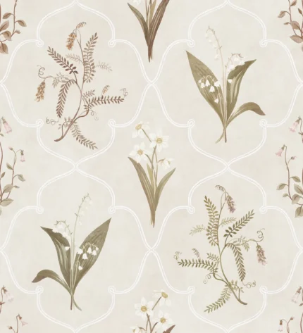Louise Pastel Floral Mural by Sandberg