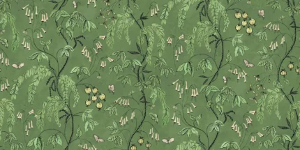 Ottilia Green Chinoiserie Mural by Sandberg
