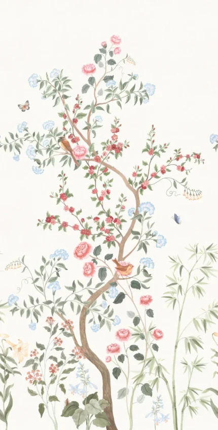 Eleonora Colorful Chinoiserie Mural by Sandberg