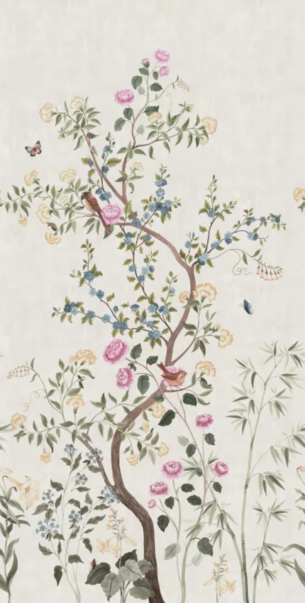Eleonora Green Chinoiserie Mural by Sandberg