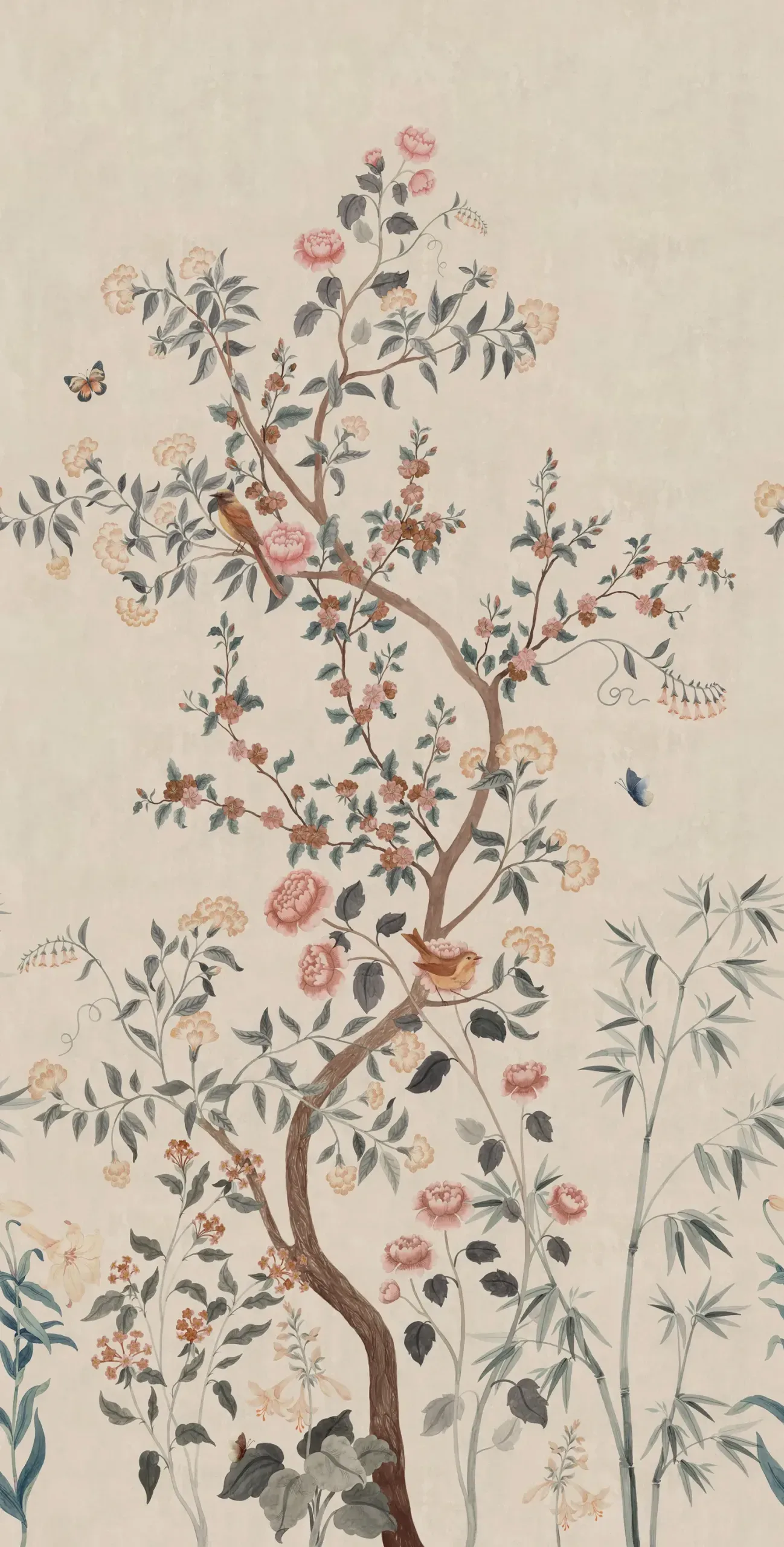 Eleonora Misty Blue Chinoiserie Mural by Sandberg