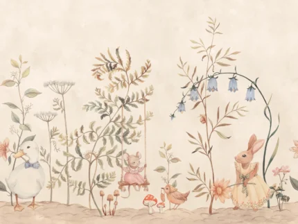 Vilhelmina Beige Playful Mural by Sandberg