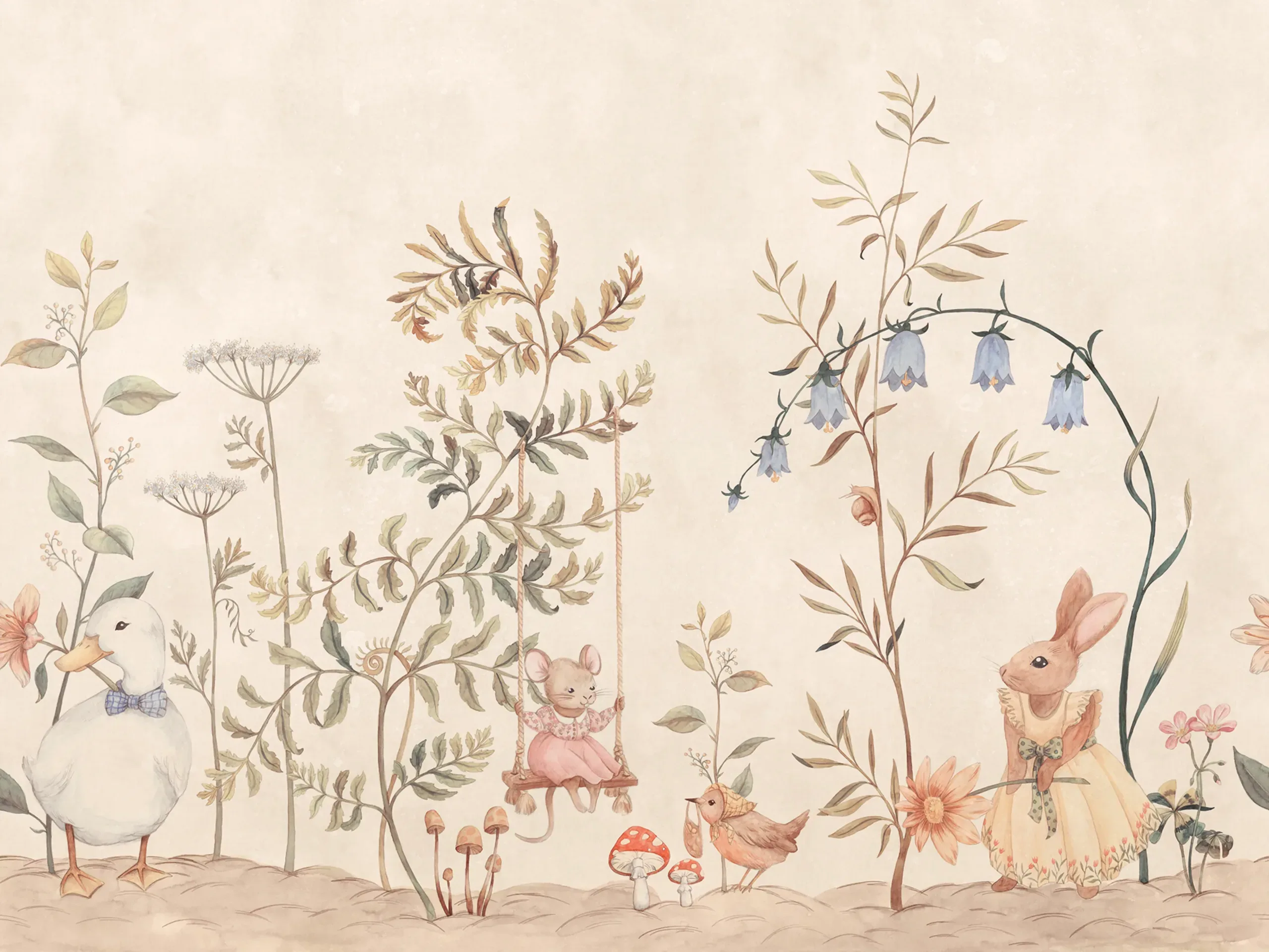 Vilhelmina Beige Playful Mural by Sandberg Vilhelmina Beige Playful Mural by Sandberg