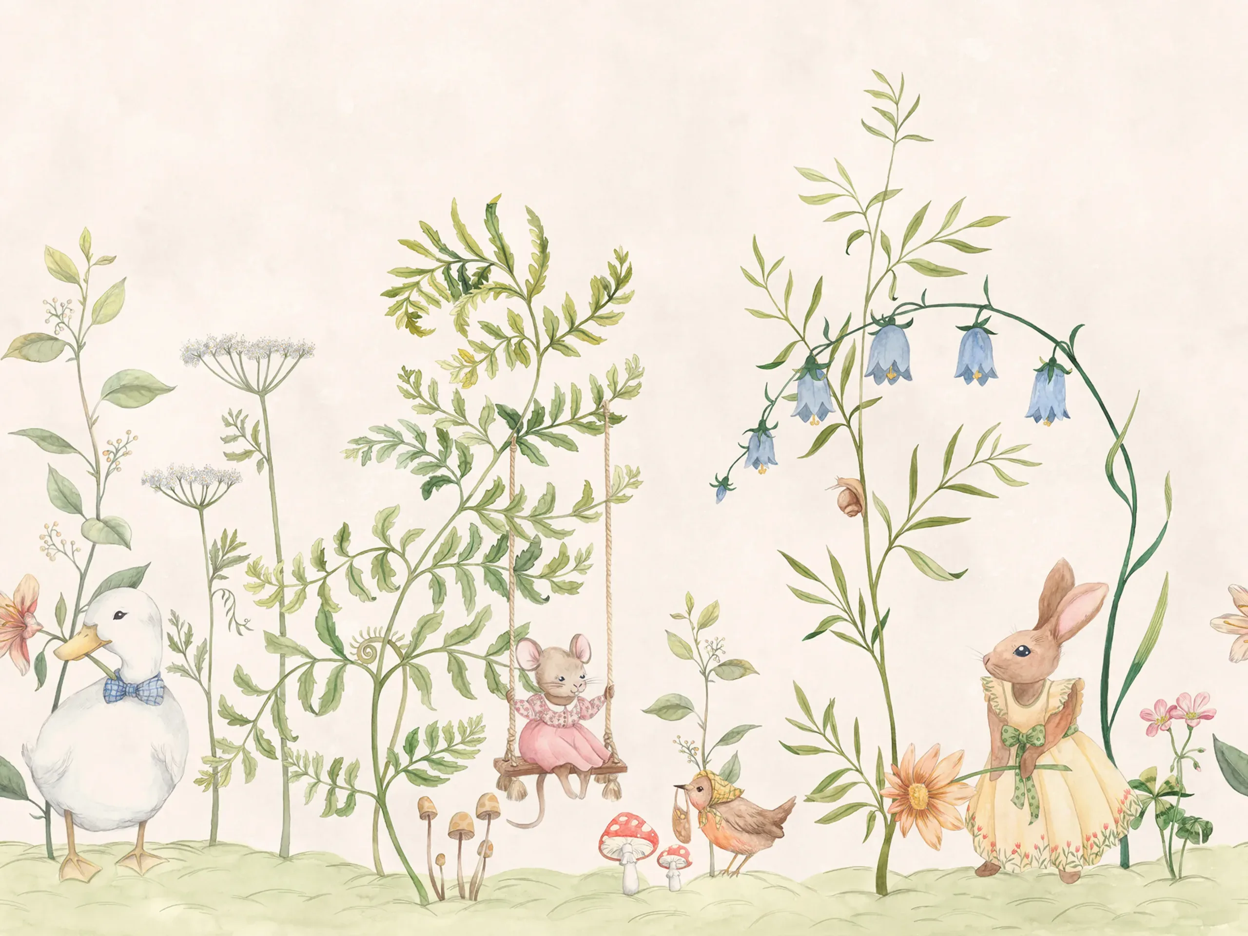 Vilhelmina Green Garden Mural by Sandberg