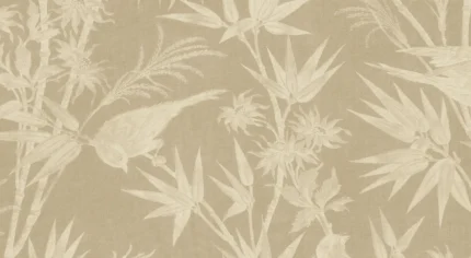 Celeste Beige Leaf Mural by Sandberg