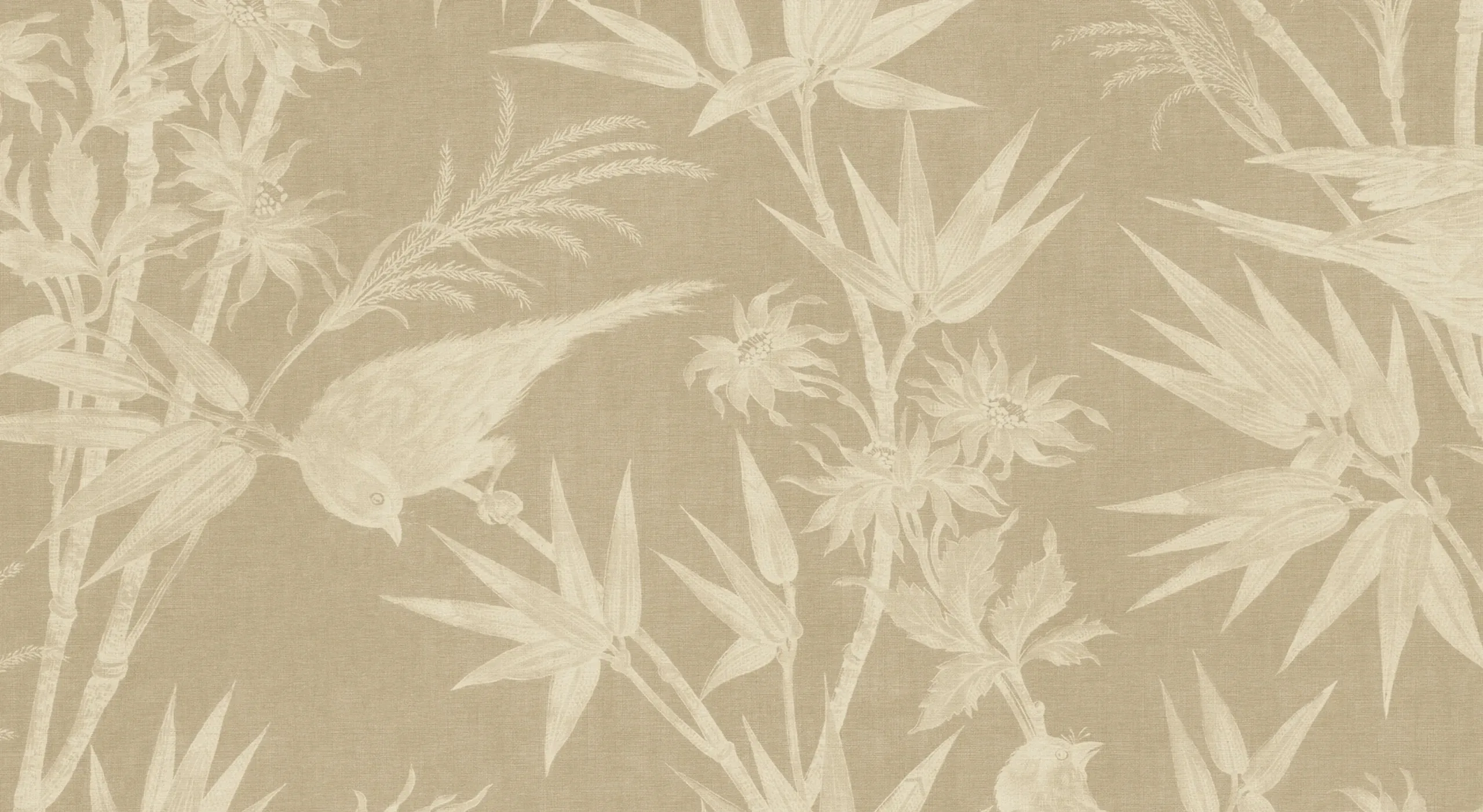 Celeste Beige Leaf Mural by Sandberg