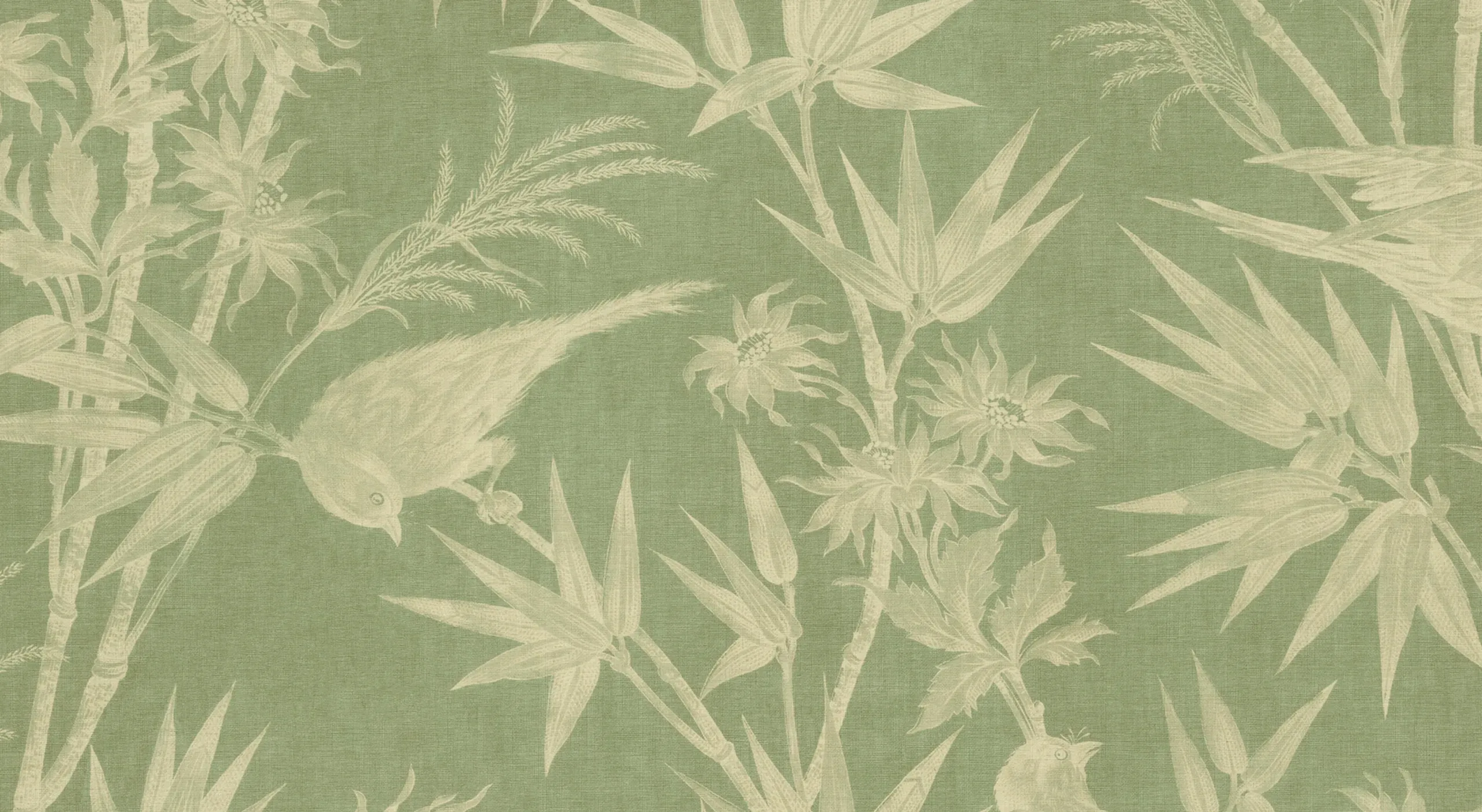Celeste Green Leaf Mural by Sandberg