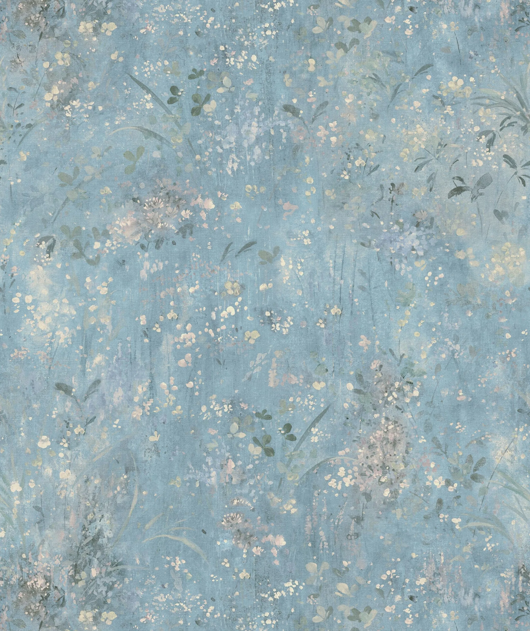 Juni Light Blue Botanical Mural by Sandberg