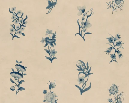 Victoria Blue Large Pattern Mural by Sandberg