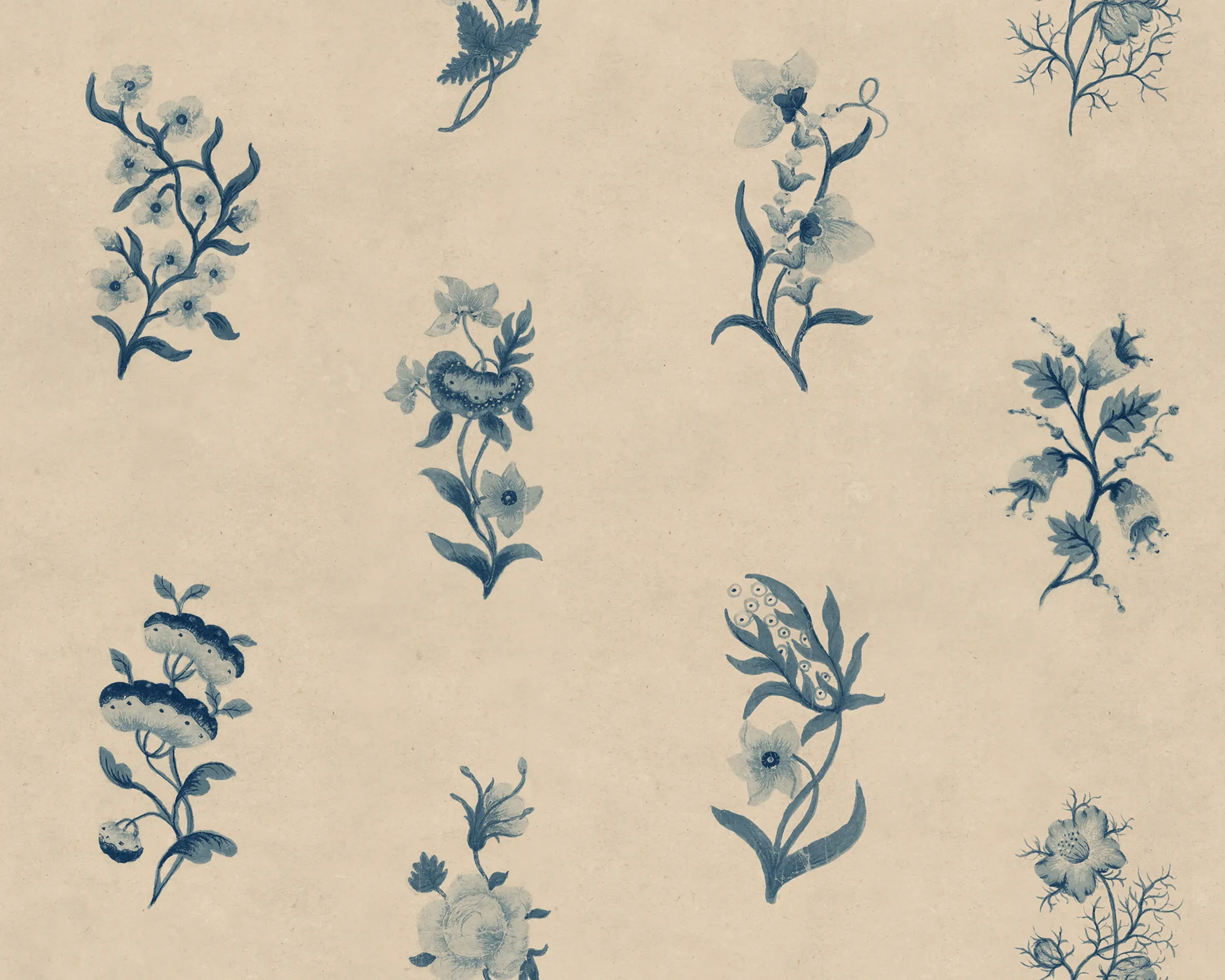 Victoria Blue Large Pattern Mural by Sandberg Victoria Blue Large Pattern Mural by Sandberg