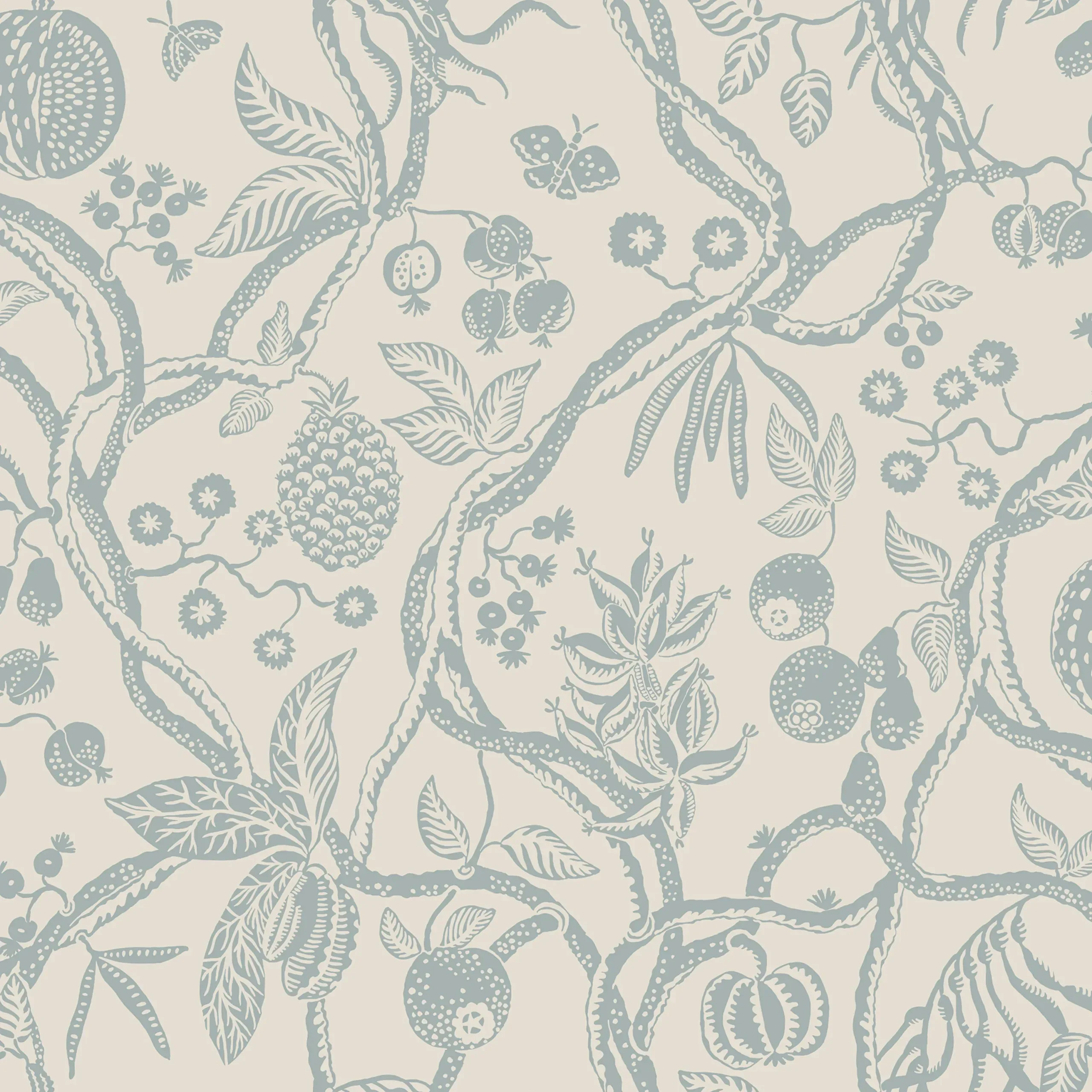 Tree of Life Light Blue Botanical Wallpaper by Sandberg