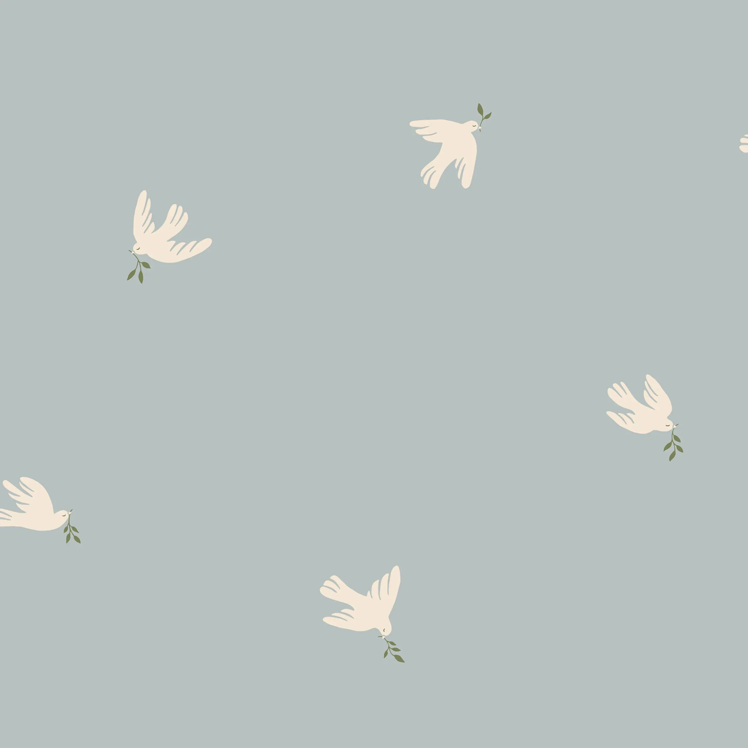 Frida Light Blue Small Pattern Wallpaper by Sandberg