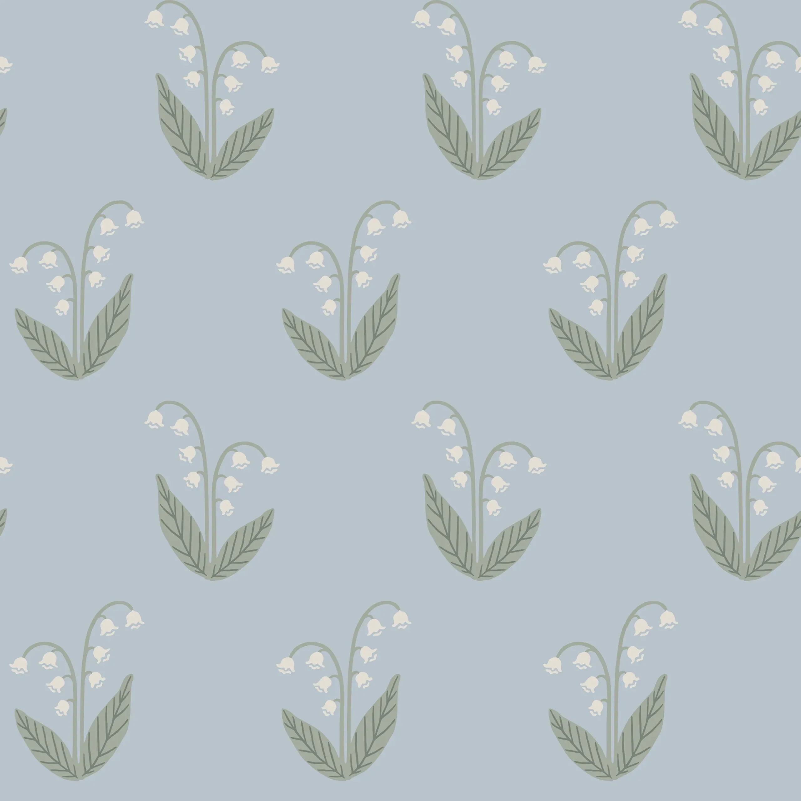 Lilly Light Blue Floral Wallpaper by Sandberg