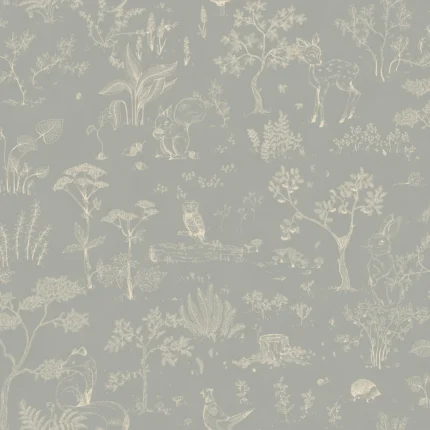 Hollie Misty Blue Garden Wallpaper by Sandberg