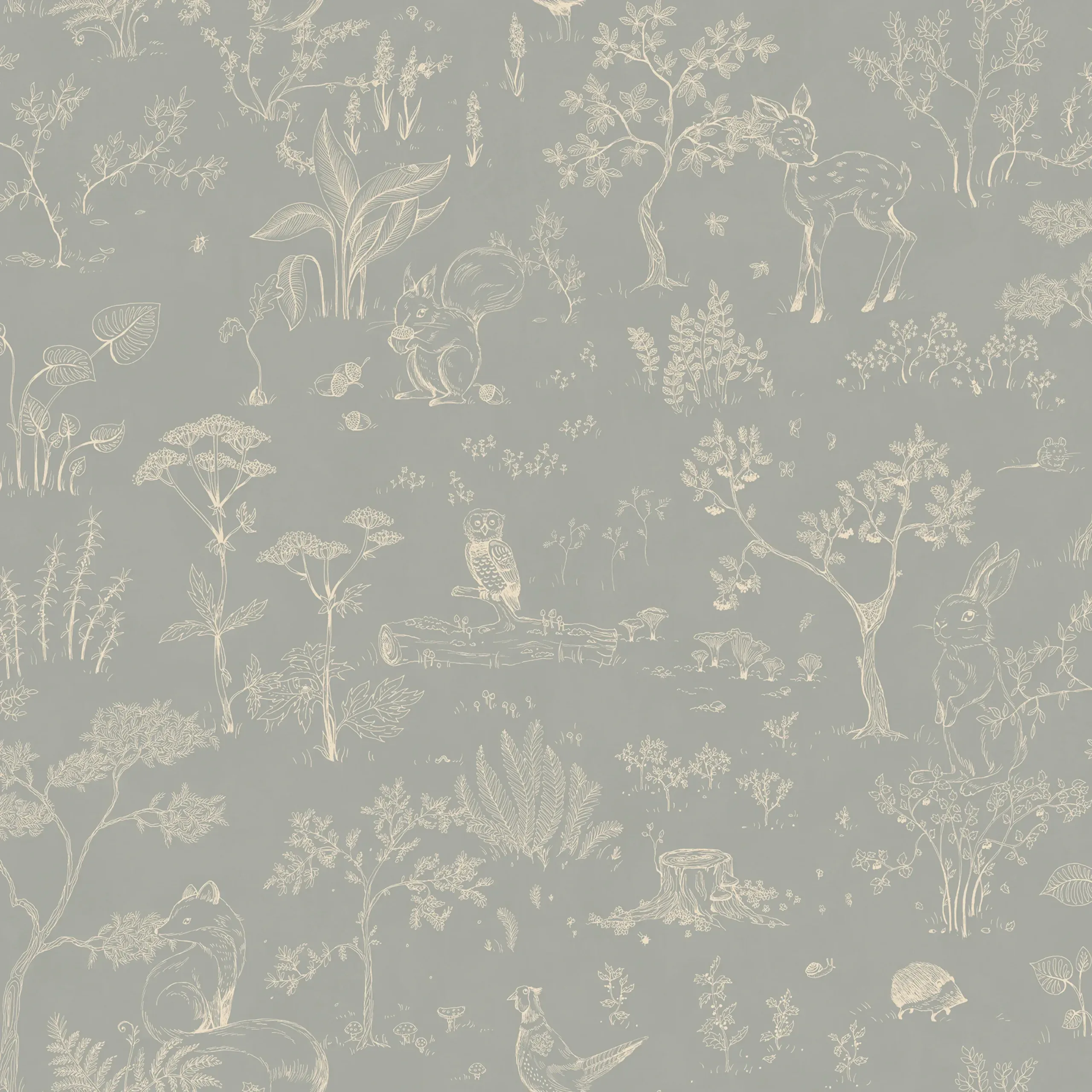 Hollie Misty Blue Garden Wallpaper by Sandberg